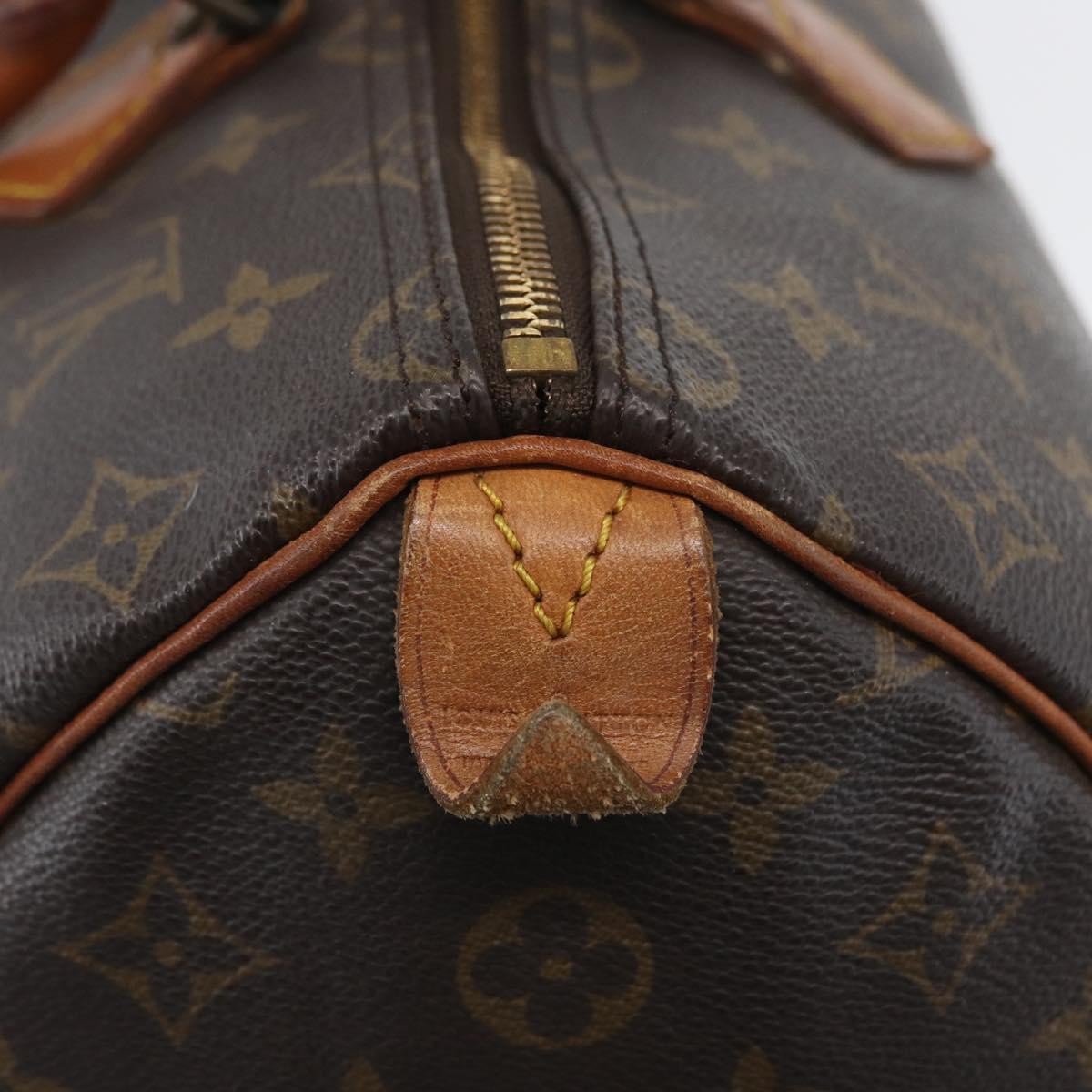 LOUIS VUITTON Monogram Speedy 35 Hand Bag M41524 LV Auth BSZ222