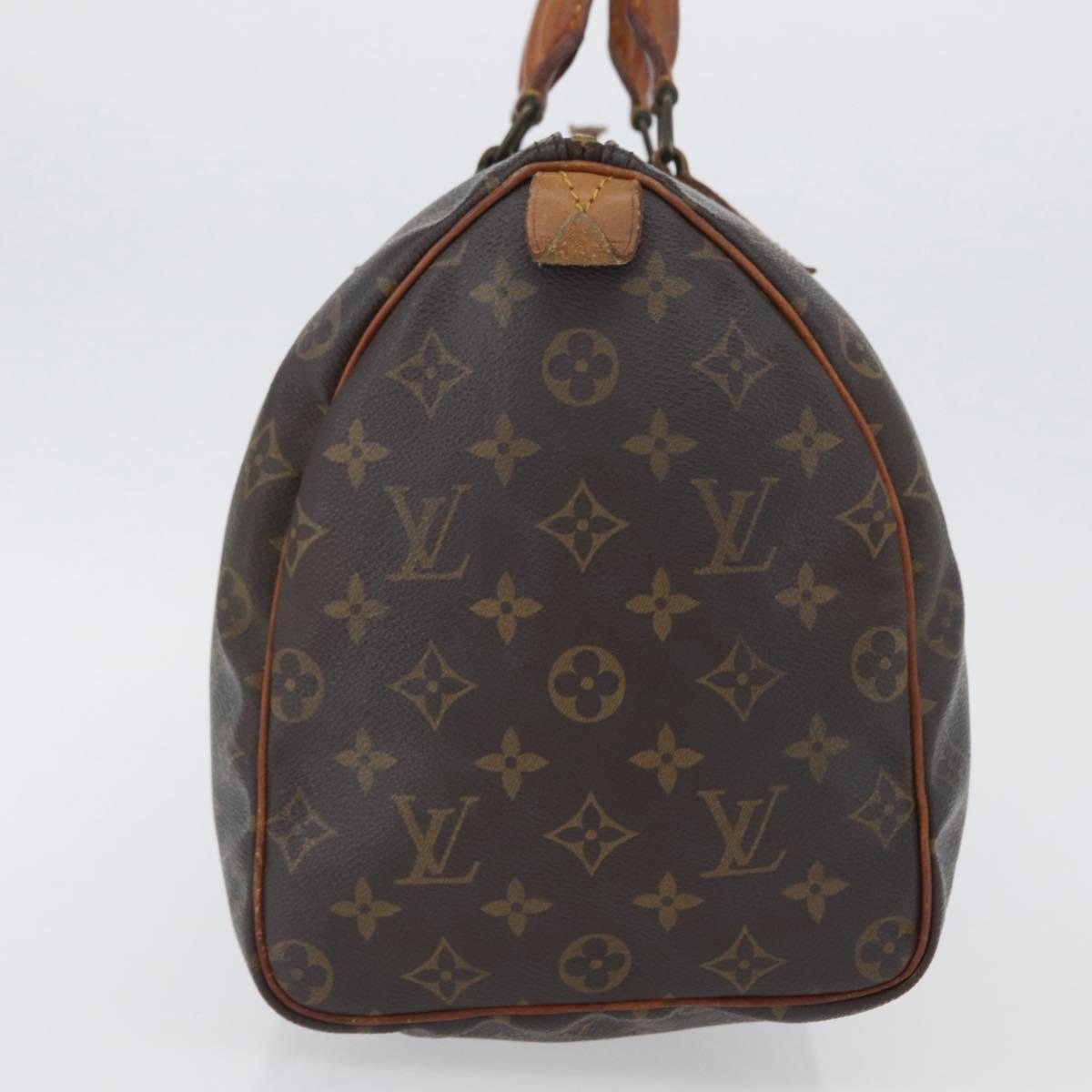 LOUIS VUITTON Monogram Speedy 35 Hand Bag M41524 LV Auth BSZ222