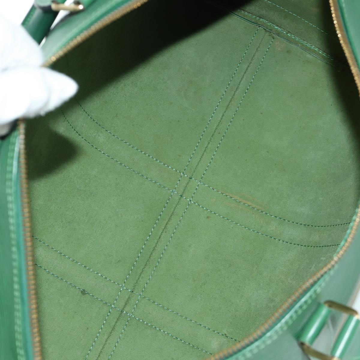 LOUIS VUITTON Epi Keepall 45 Boston Bag Green M42974 LV Auth BSZ230A