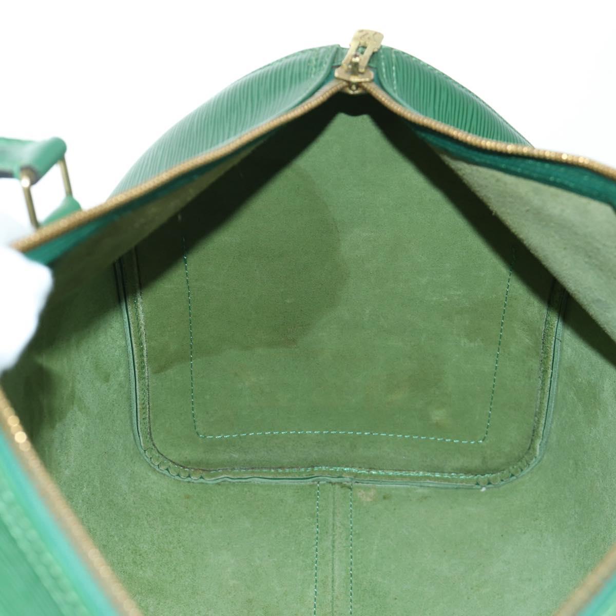 LOUIS VUITTON Epi Keepall 45 Boston Bag Green M42974 LV Auth BSZ230A