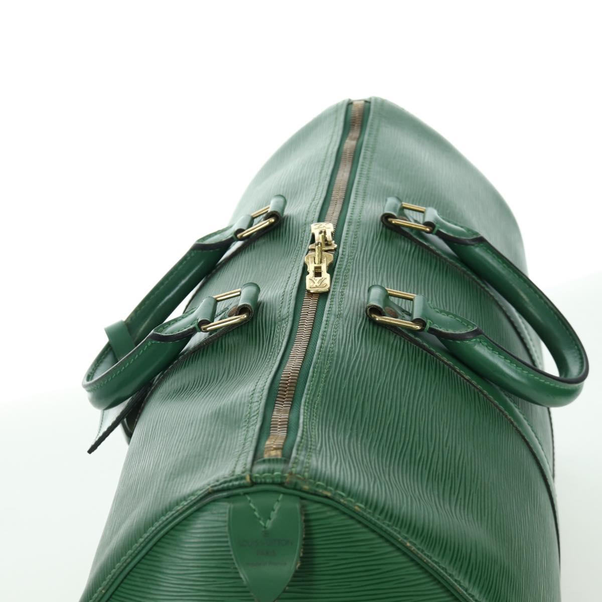 LOUIS VUITTON Epi Keepall 45 Boston Bag Green M42974 LV Auth BSZ230A