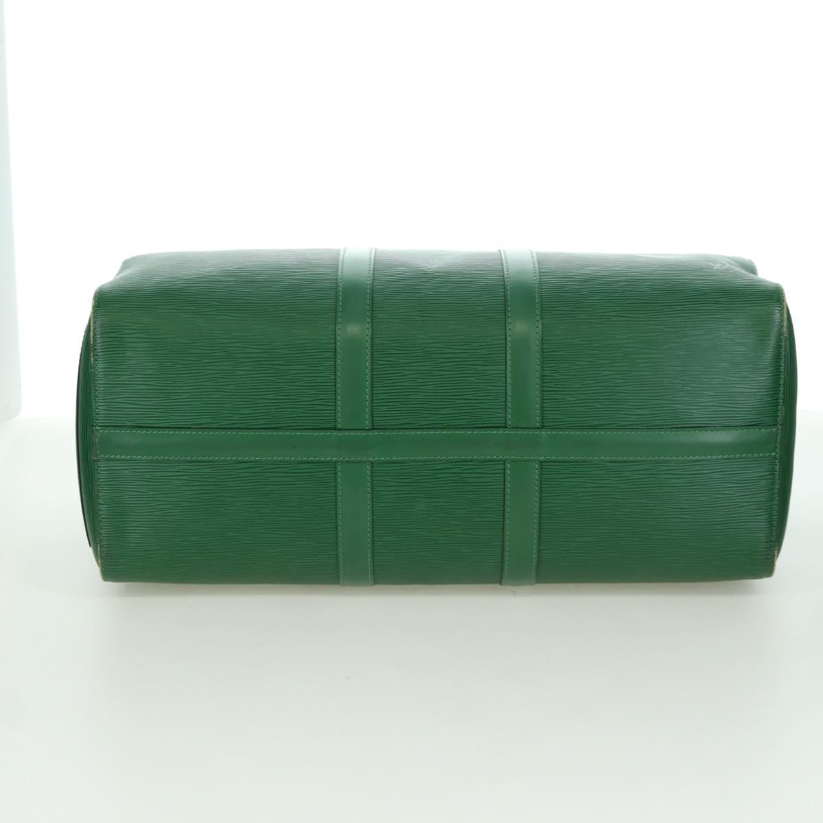 LOUIS VUITTON Epi Keepall 45 Boston Bag Green M42974 LV Auth BSZ230A