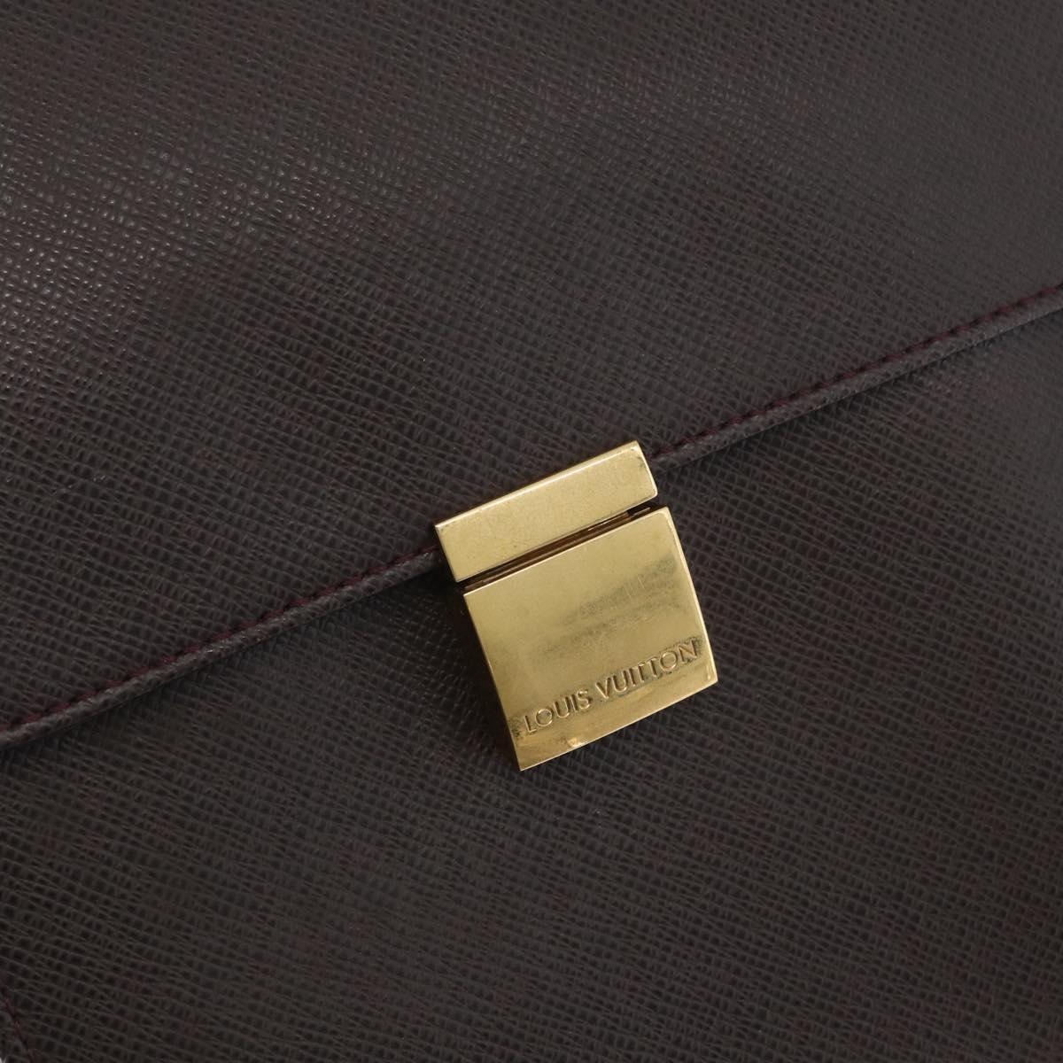 LOUIS VUITTON Taiga Serviette Kazan Business Bag Acajou M30806 LV Auth BSZ234