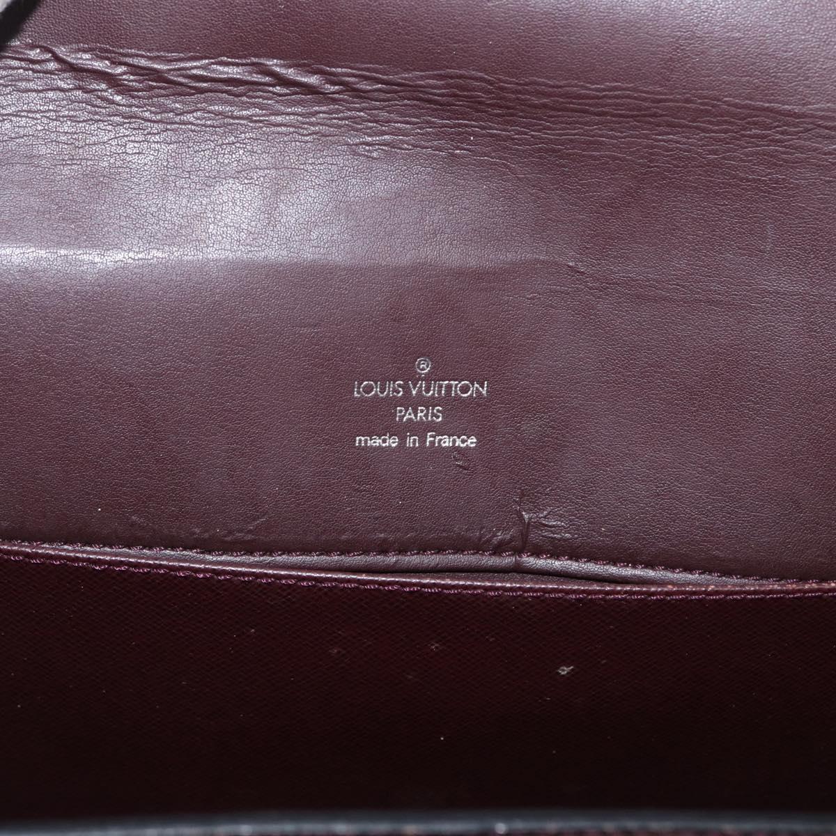 LOUIS VUITTON Taiga Serviette Kazan Business Bag Acajou M30806 LV Auth BSZ234