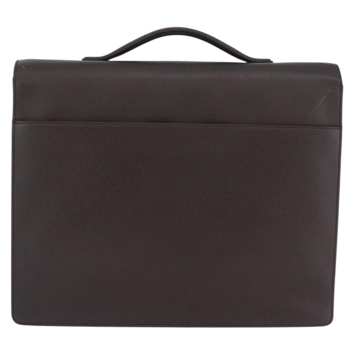 LOUIS VUITTON Taiga Serviette Kazan Business Bag Acajou M30806 LV Auth BSZ234