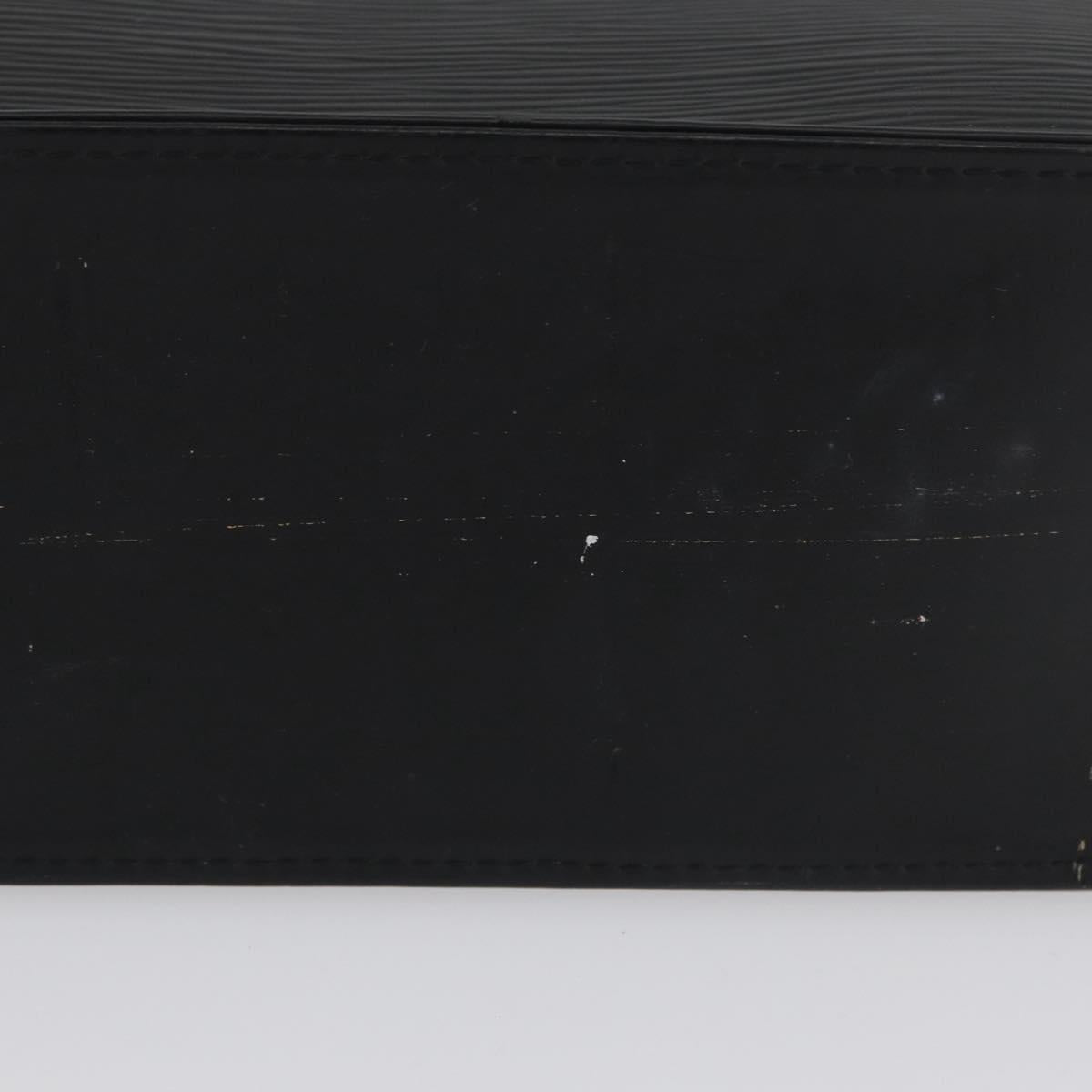 LOUIS VUITTON Epi Sac Plat PM Hand Bag Black M58658 LV Auth BSZ236A