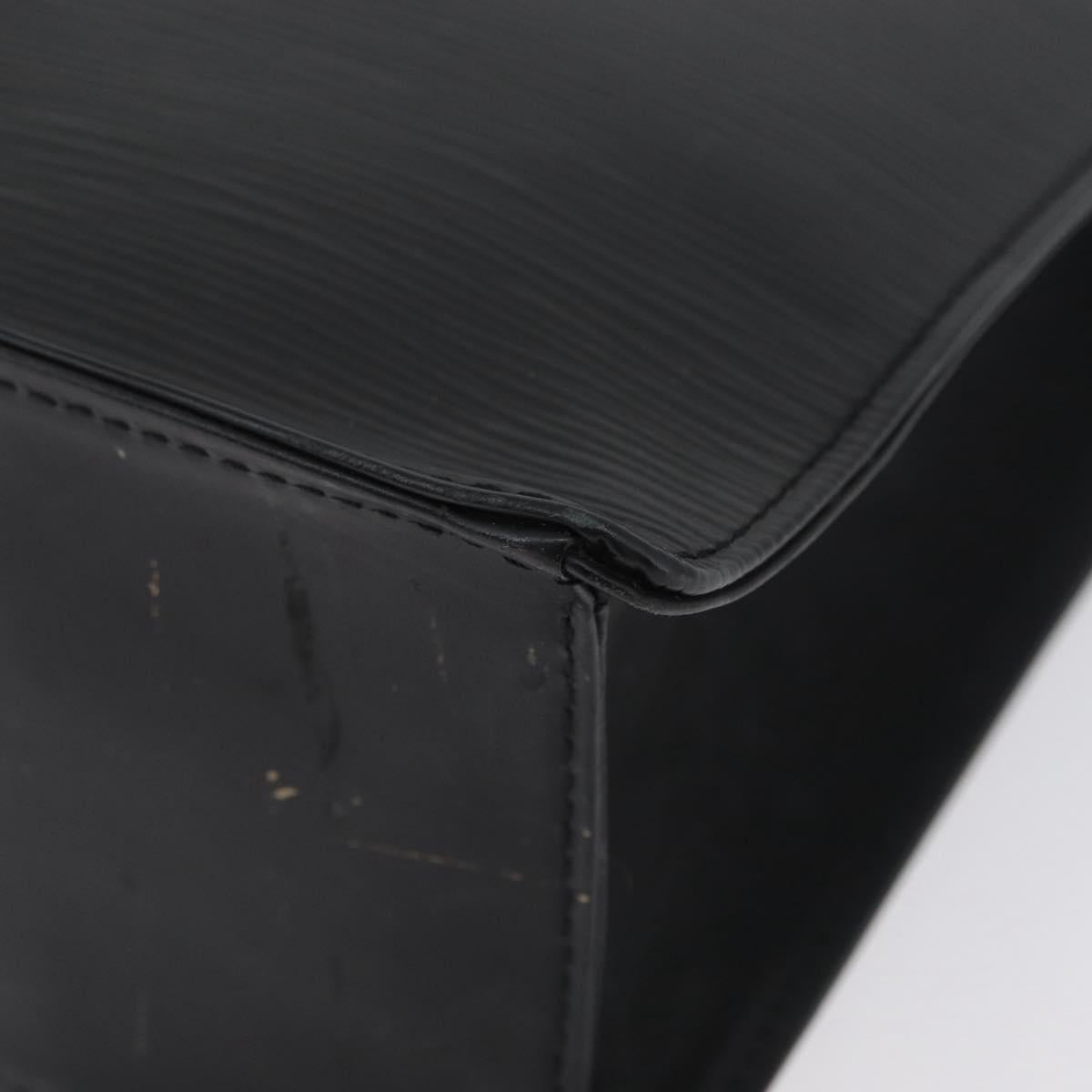 LOUIS VUITTON Epi Sac Plat PM Hand Bag Black M58658 LV Auth BSZ236A