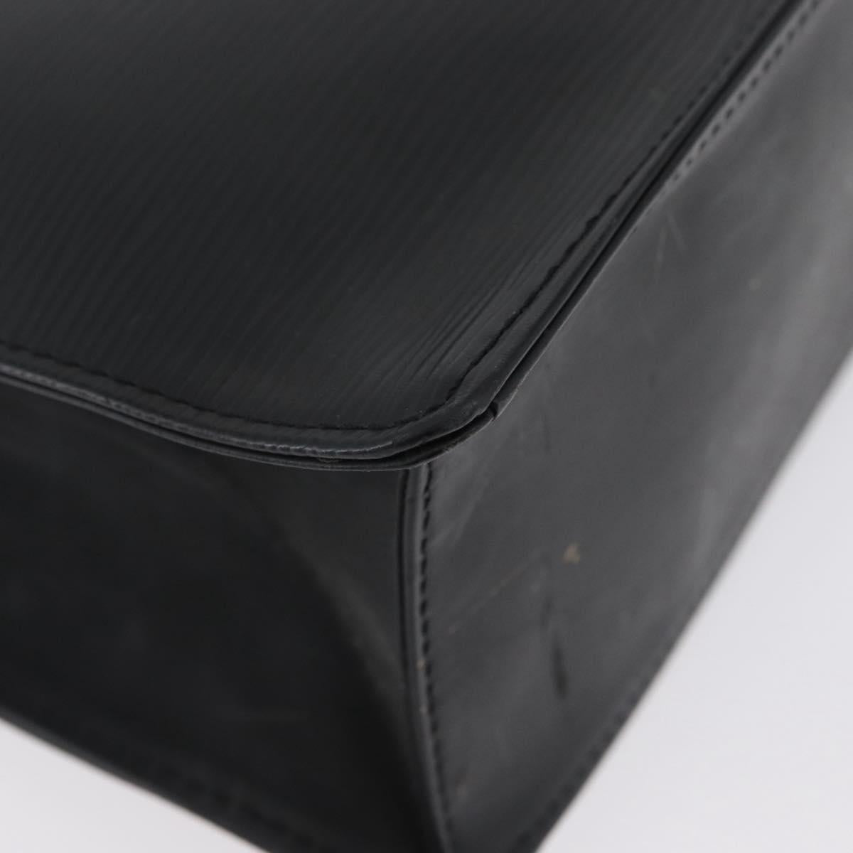 LOUIS VUITTON Epi Sac Plat PM Hand Bag Black M58658 LV Auth BSZ236A