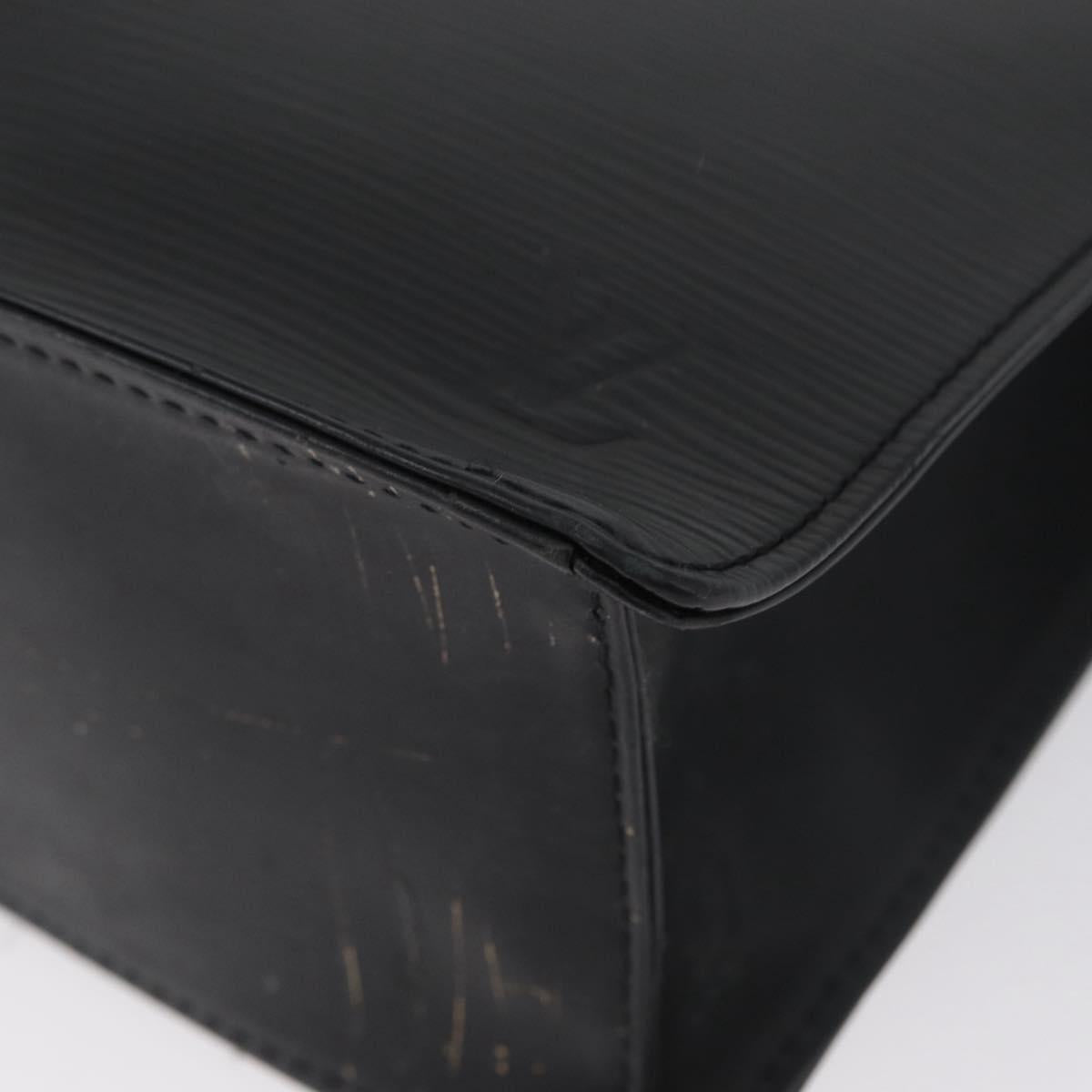 LOUIS VUITTON Epi Sac Plat PM Hand Bag Black M58658 LV Auth BSZ236A