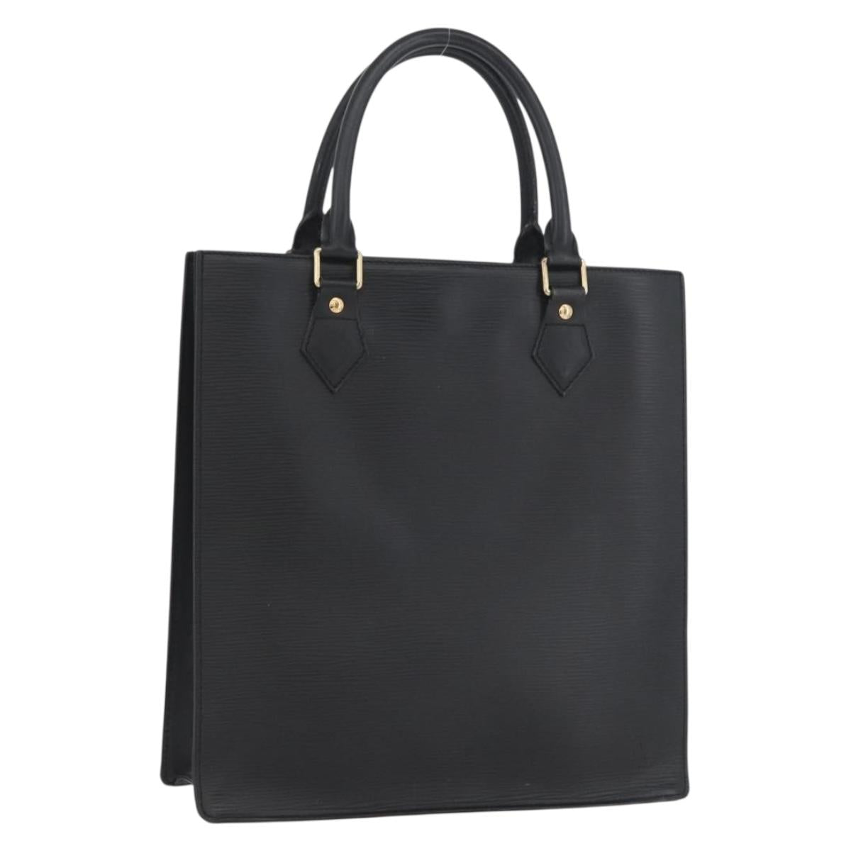 LOUIS VUITTON Epi Sac Plat PM Hand Bag Black M58658 LV Auth BSZ236A