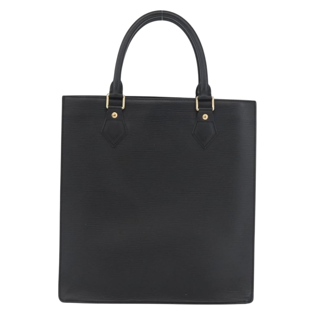 LOUIS VUITTON Epi Sac Plat PM Hand Bag Black M58658 LV Auth BSZ236A