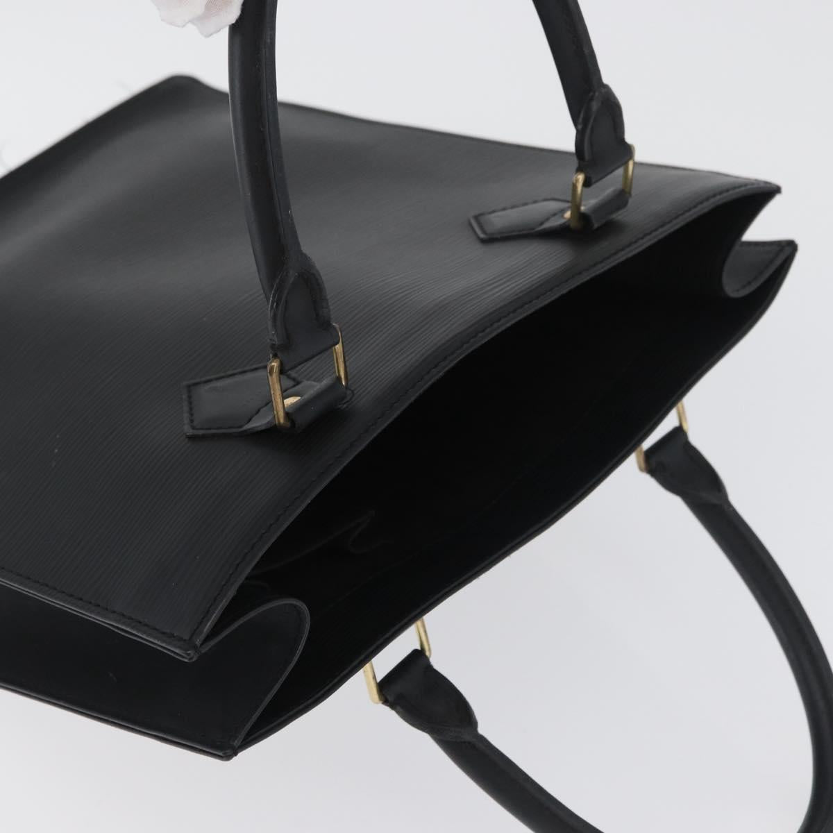 LOUIS VUITTON Epi Sac Plat PM Hand Bag Black M58658 LV Auth BSZ236A