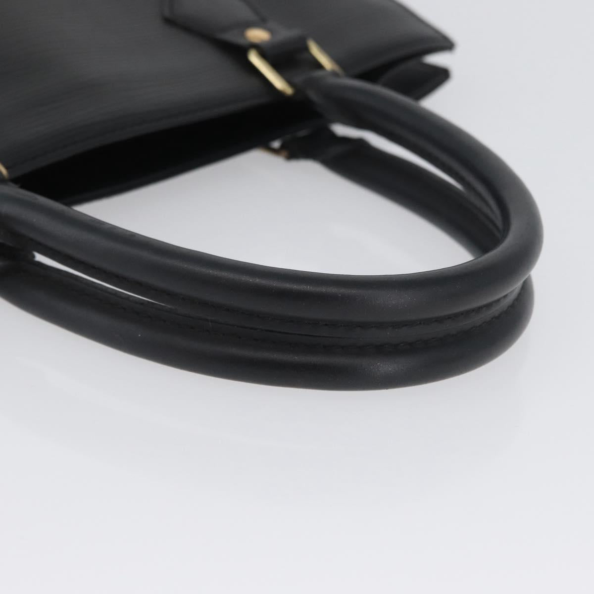 LOUIS VUITTON Epi Sac Plat PM Hand Bag Black M58658 LV Auth BSZ236A