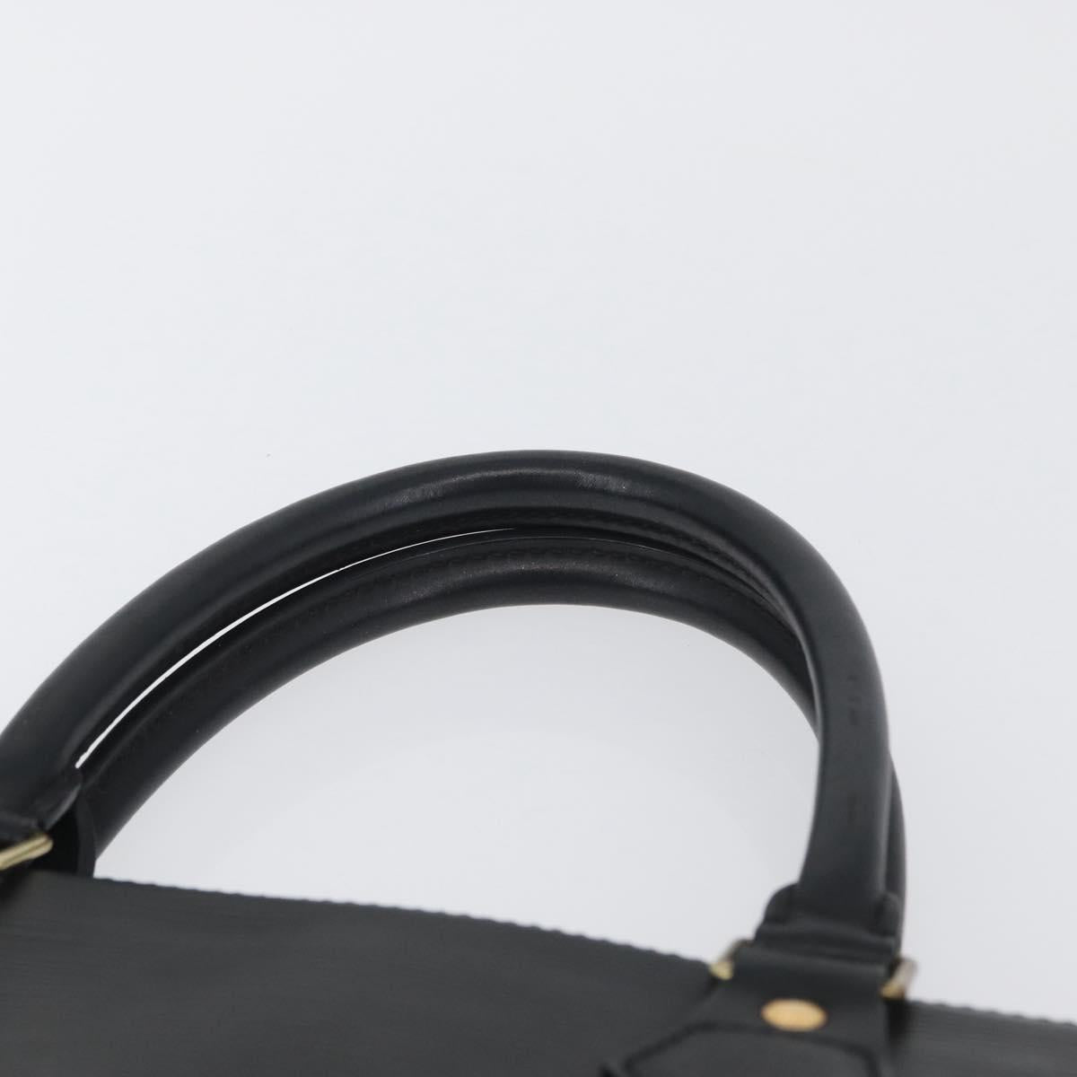 LOUIS VUITTON Epi Sac Plat PM Hand Bag Black M58658 LV Auth BSZ236A