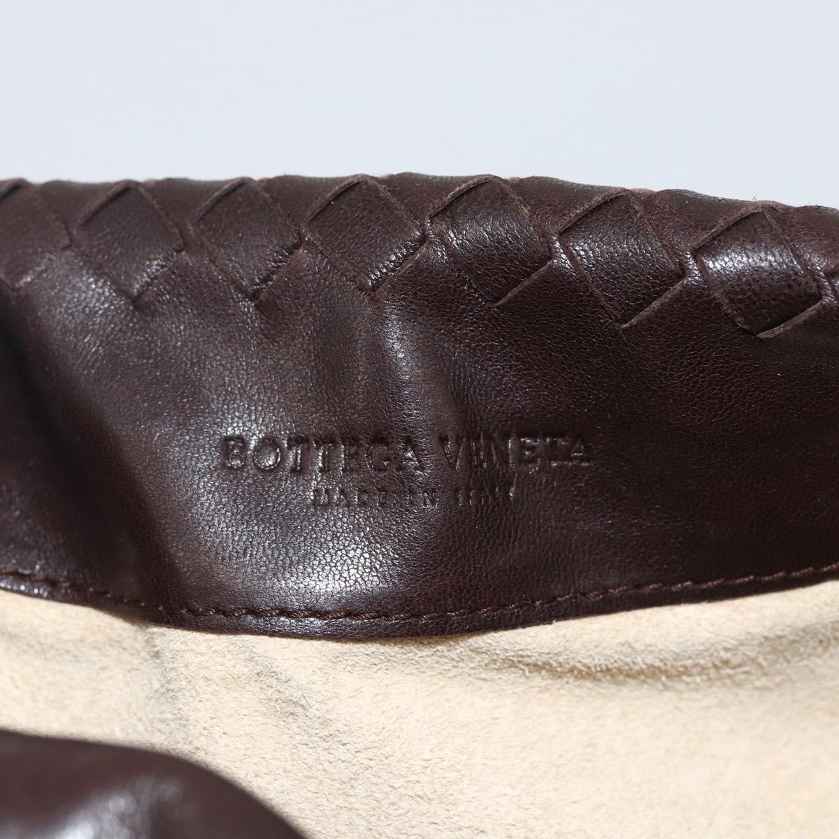 BOTTEGA VENETA INTRECCIATO Shoulder Bag Leather Brown Auth BSZ245V