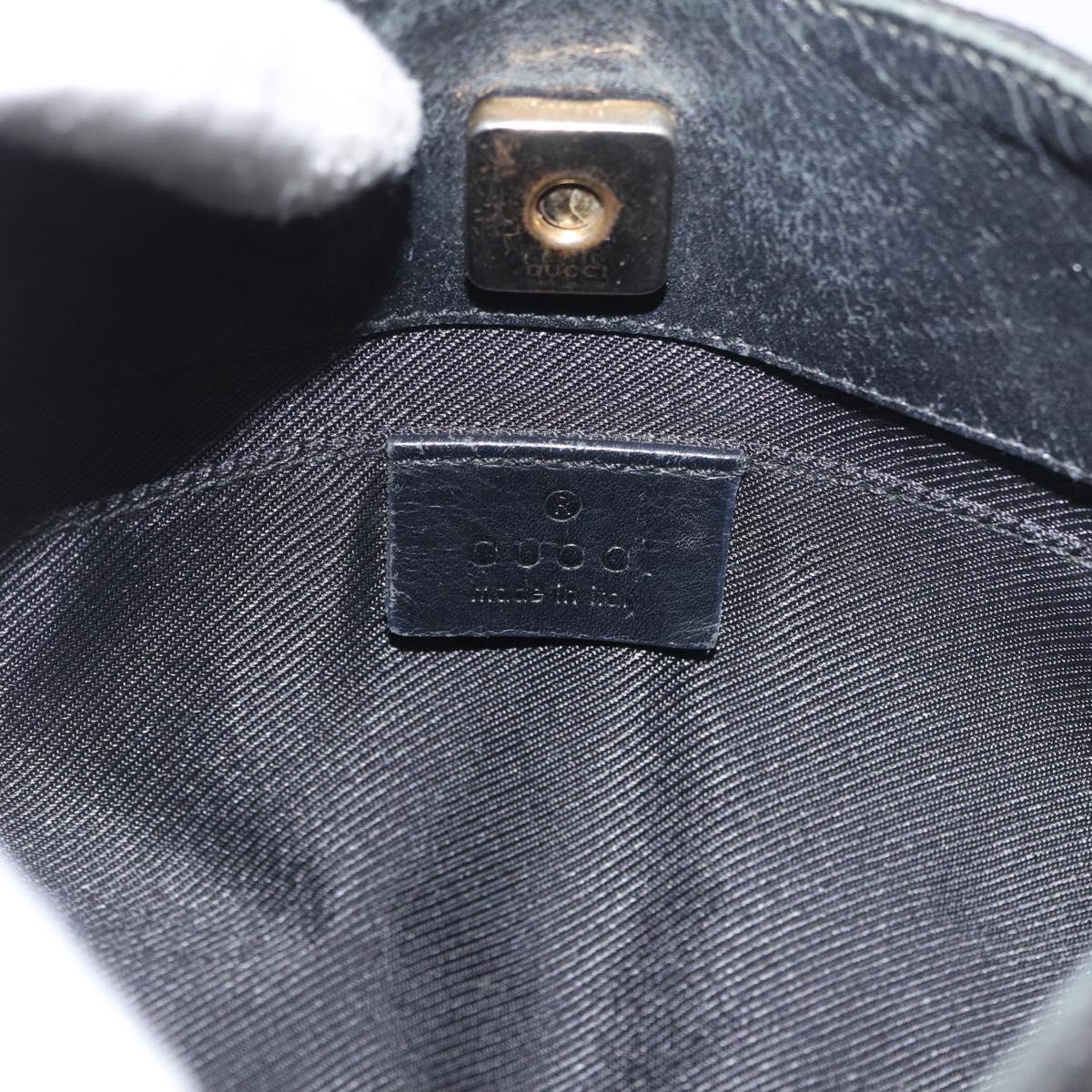 GUCCI GG Canvas Plastic Chain Shoulder Bag Black Gold 001 4168 Auth BSZ262