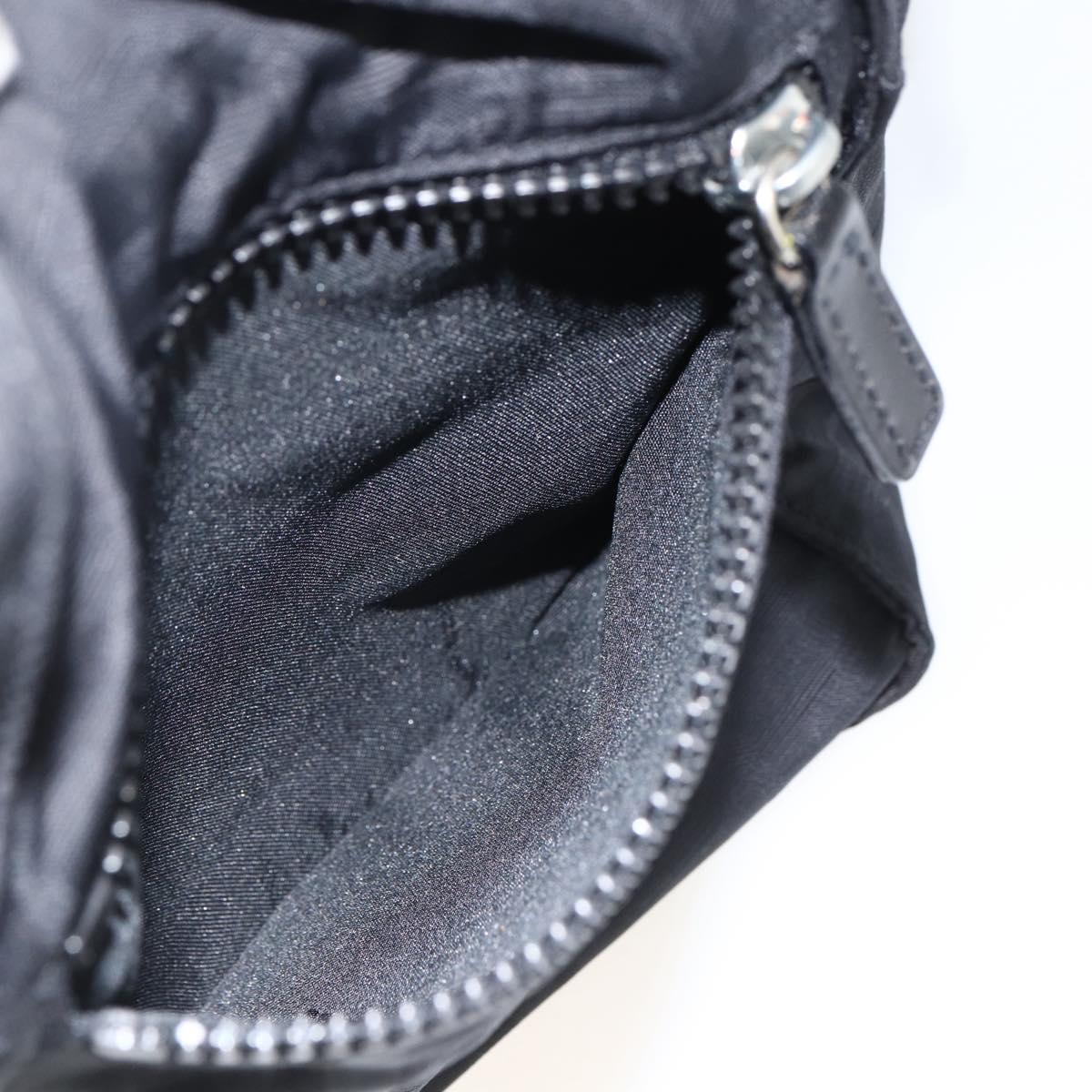 FENDI Zucca Canvas Backpack Black Silver Auth BSZ267V