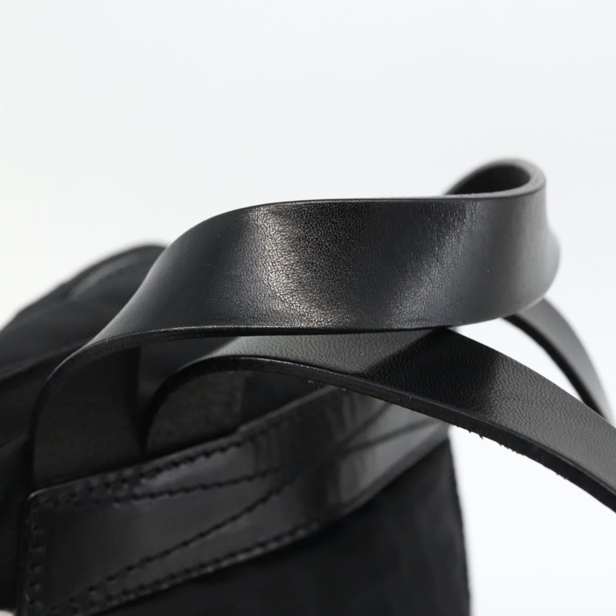 FENDI Zucca Canvas Backpack Black Silver Auth BSZ267V