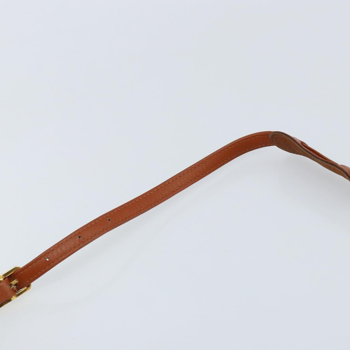 MCM Logogram Vicetos Hand Bag PVC Leather 2way Brown Gold Auth BSZ275