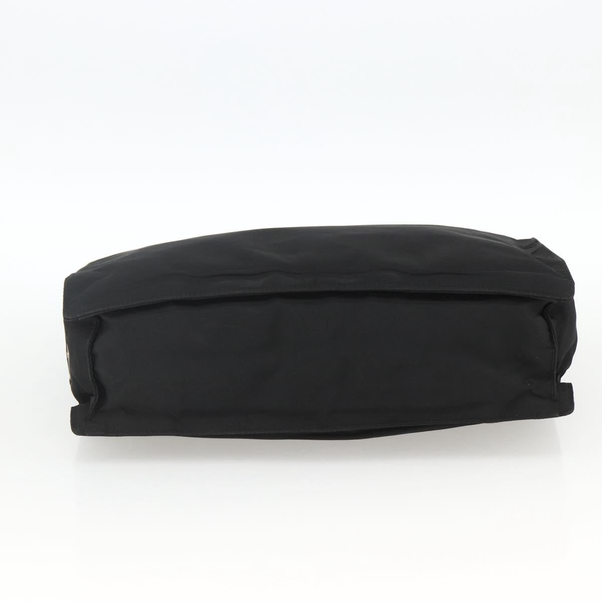 PRADA Hand Bag Nylon Black Silver Auth BSZ285