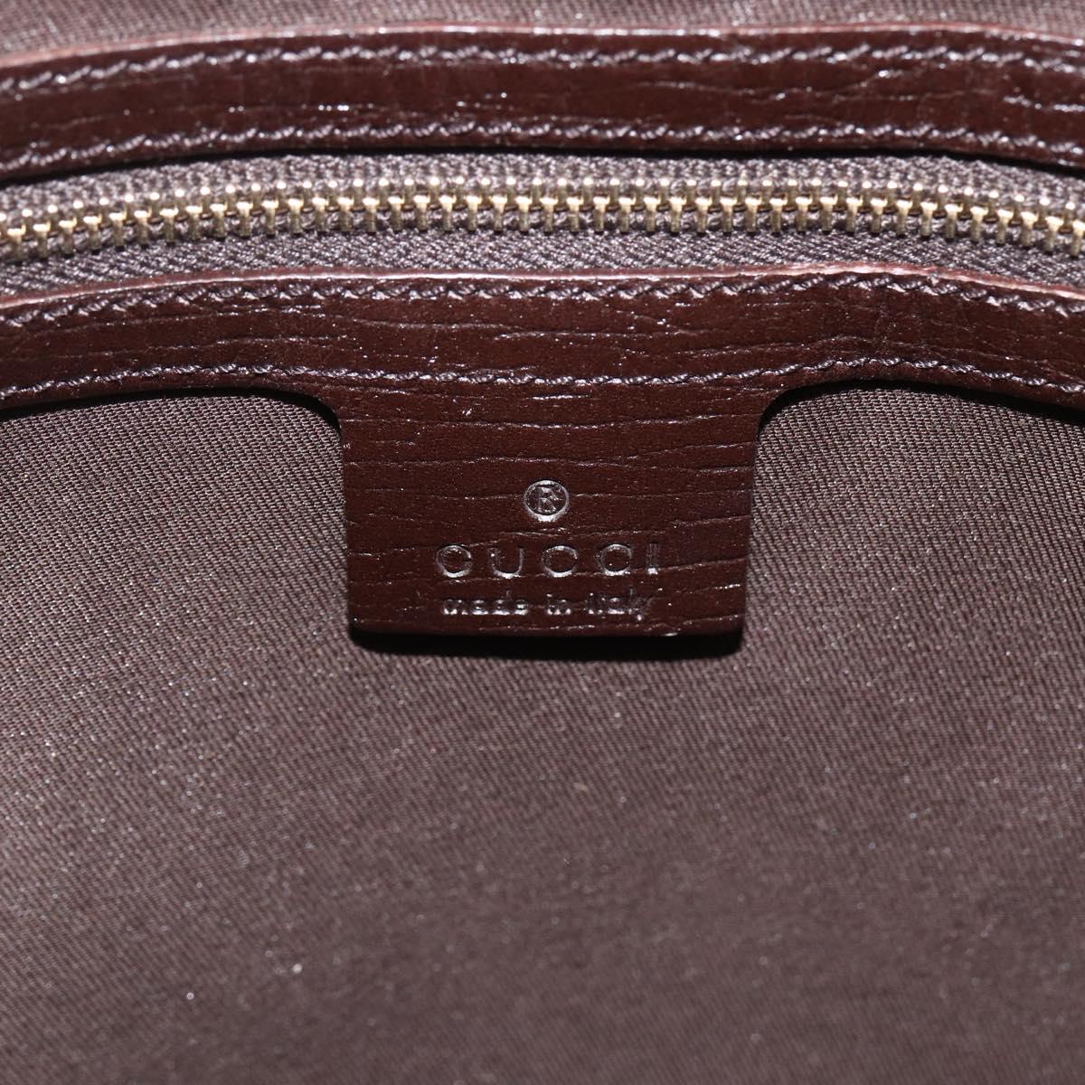 GUCCI GG Canvas Web Sherry Line Shoulder Bag Beige Gold 144388 Auth BSZ299V