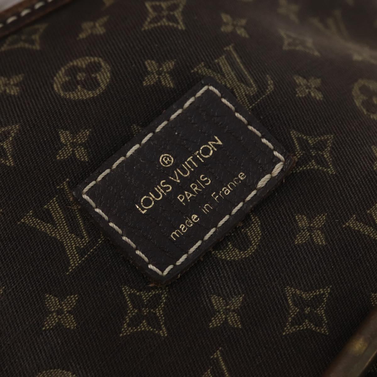 LOUIS VUITTON Monogram Mini Lin SaumurPM Shoulder Bag Brown M95227 Auth BSZ306