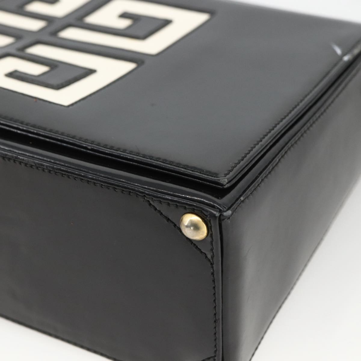 GIVENCHY Shoulder Bag Patent leather Black Gold Auth BSZ308
