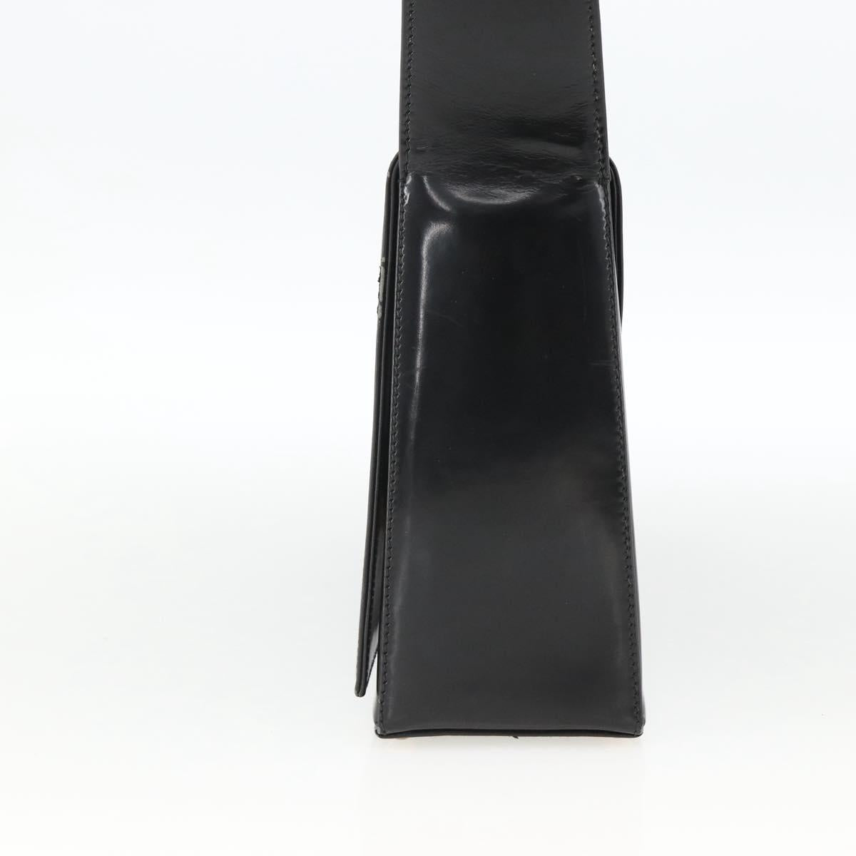 GIVENCHY Shoulder Bag Patent leather Black Gold Auth BSZ308