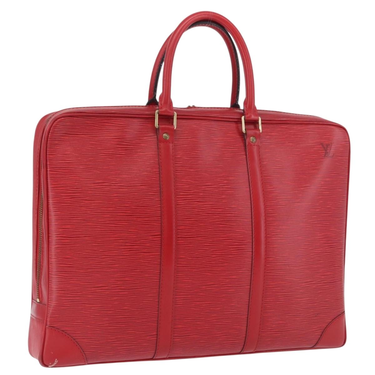 LOUIS VUITTON Epi Porte Documents Voyage Business Bag Red M54477 LV Auth BSZ314