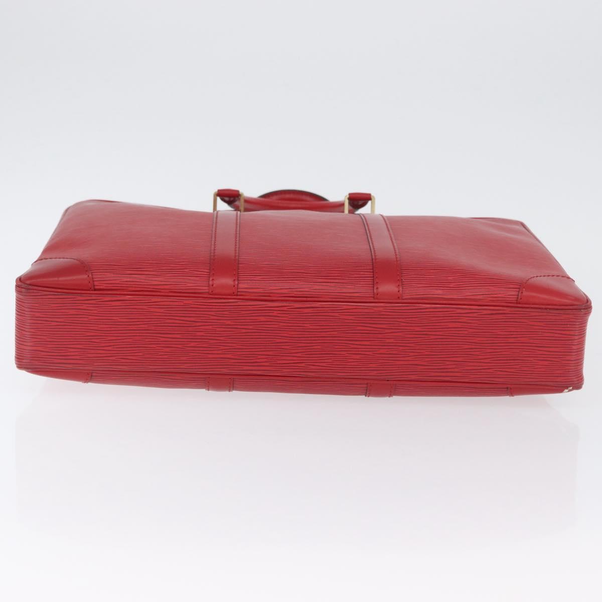 LOUIS VUITTON Epi Porte Documents Voyage Business Bag Red M54477 LV Auth BSZ314