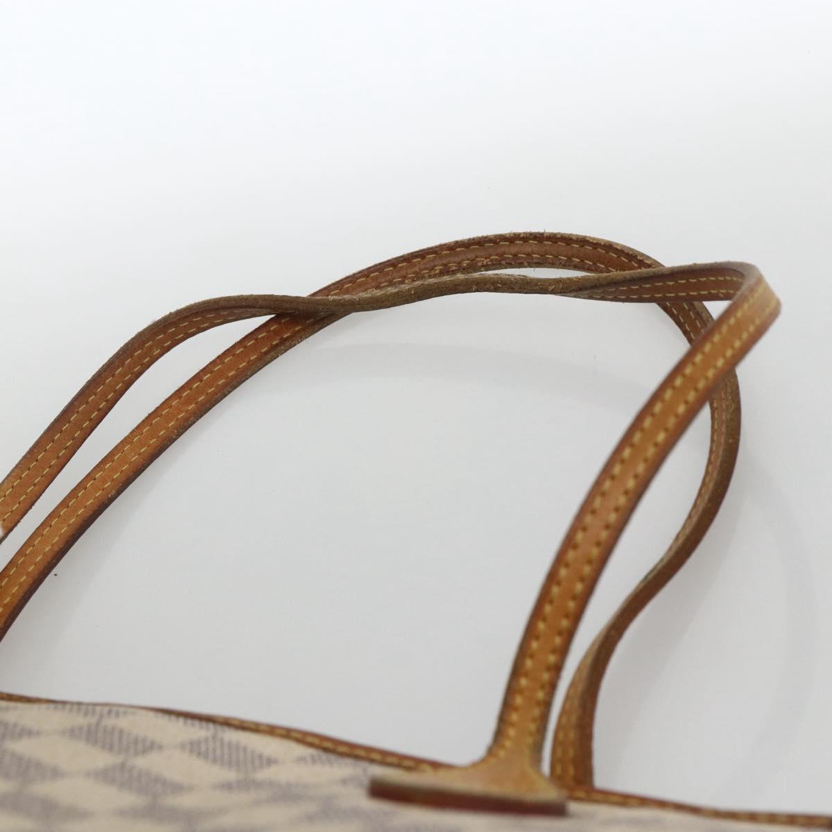 LOUIS VUITTON Damier Azur Neverfull MM Tote Bag N41605 LV Auth BSZ316