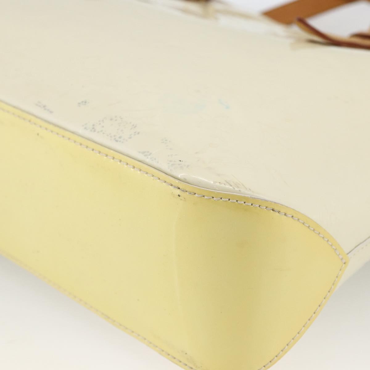 LOUIS VUITTON Monogram Vernis Brentwood Shoulder Bag Perle M91512 LV Auth BSZ329