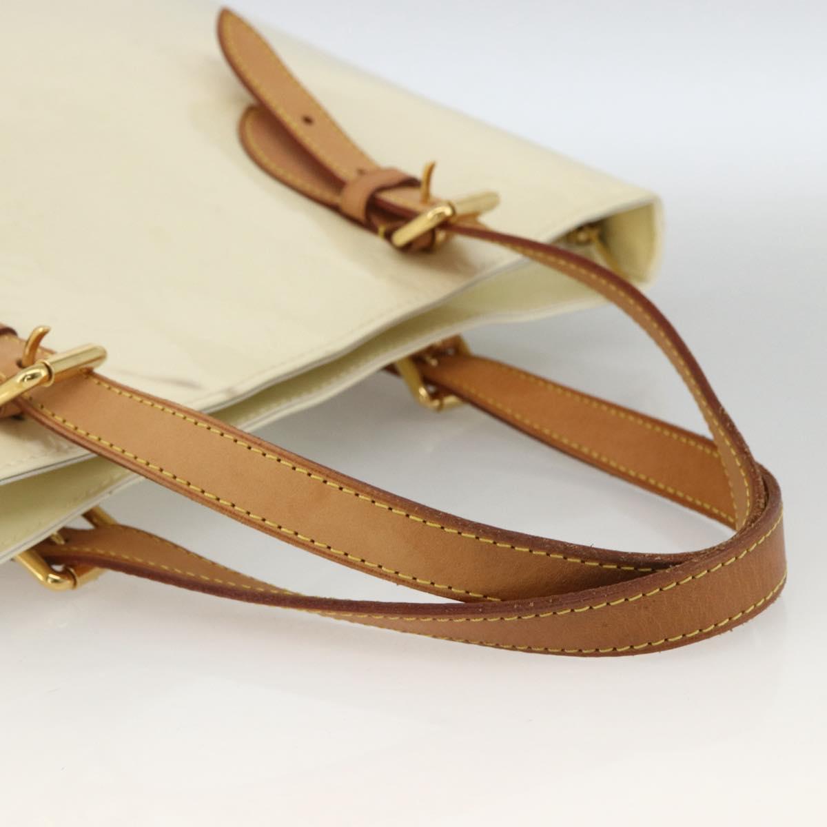 LOUIS VUITTON Monogram Vernis Brentwood Shoulder Bag Perle M91512 LV Auth BSZ329
