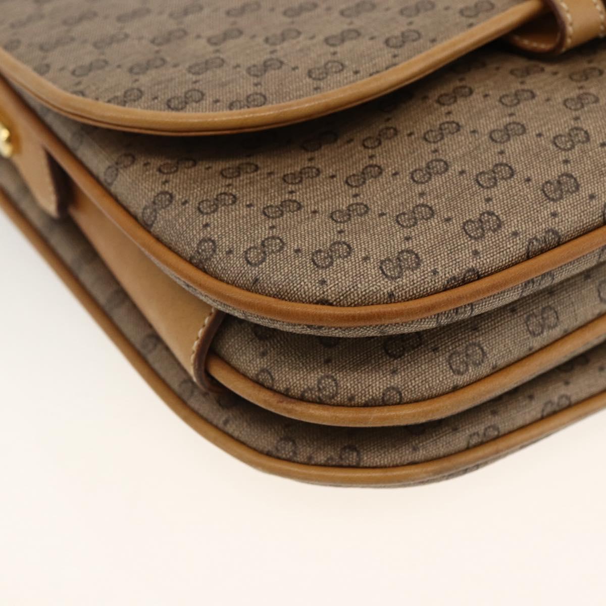 GUCCI Micro GG Supreme Shoulder Bag PVC Beige Gold 406 001 1780 Auth BSZ330A