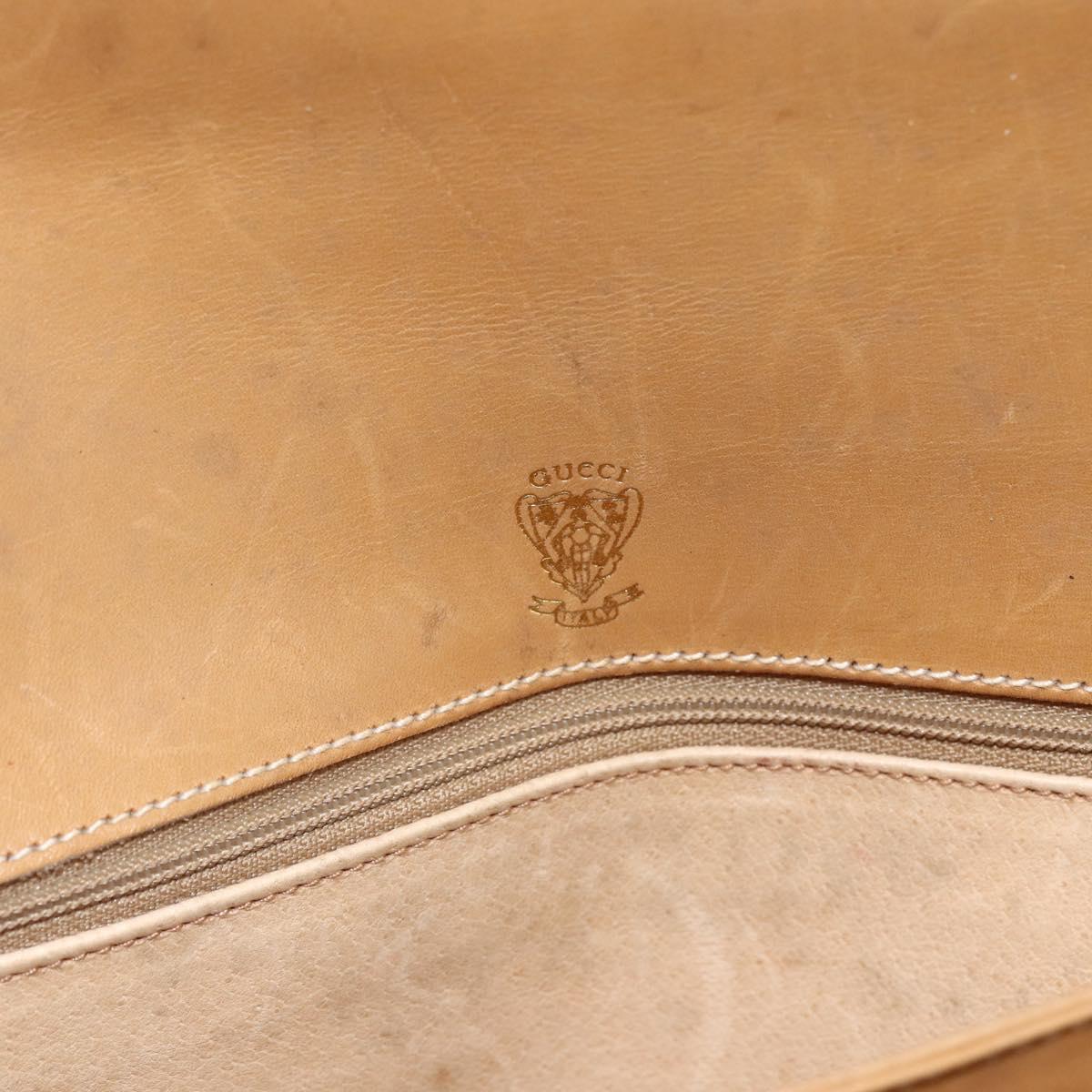 GUCCI Micro GG Supreme Shoulder Bag PVC Beige Gold 406 001 1780 Auth BSZ330A