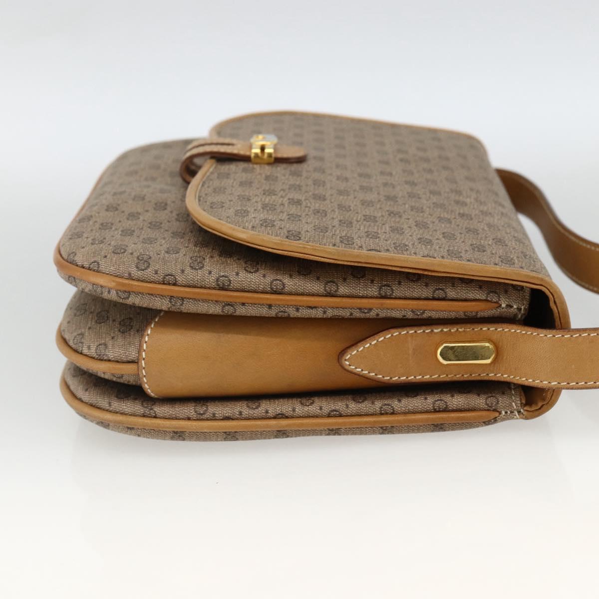 GUCCI Micro GG Supreme Shoulder Bag PVC Beige Gold 406 001 1780 Auth BSZ330A