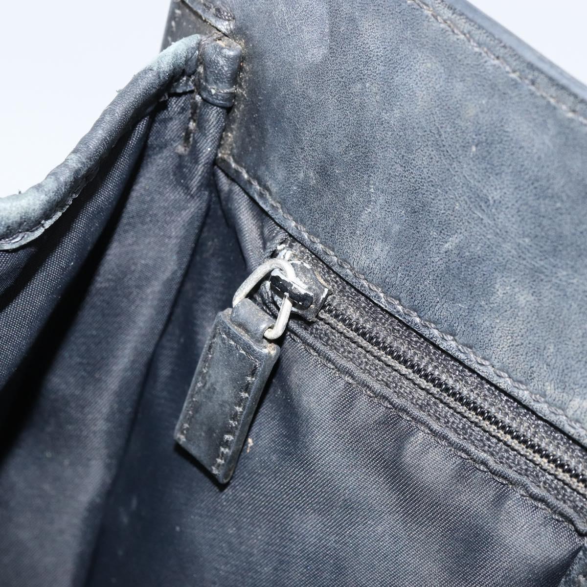 Christian Dior Trotter Canvas Hand Bag Black Silver Auth BSZ335