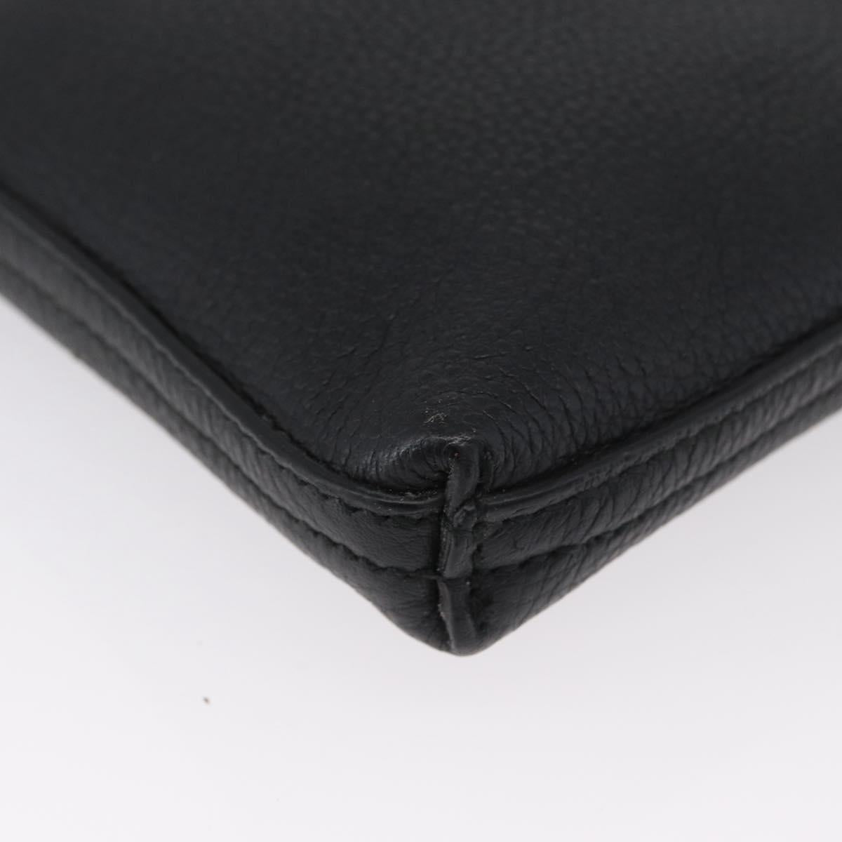 GUCCI Clutch Bag Leather Black 500981 Auth BSZ359