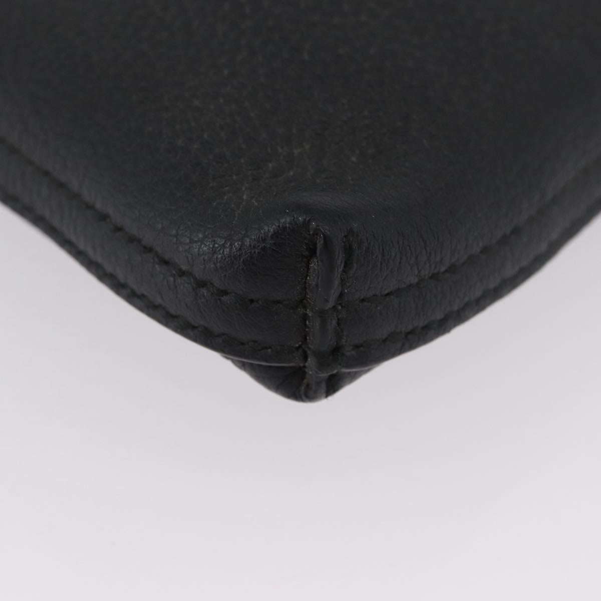 GUCCI Clutch Bag Leather Black 500981 Auth BSZ359