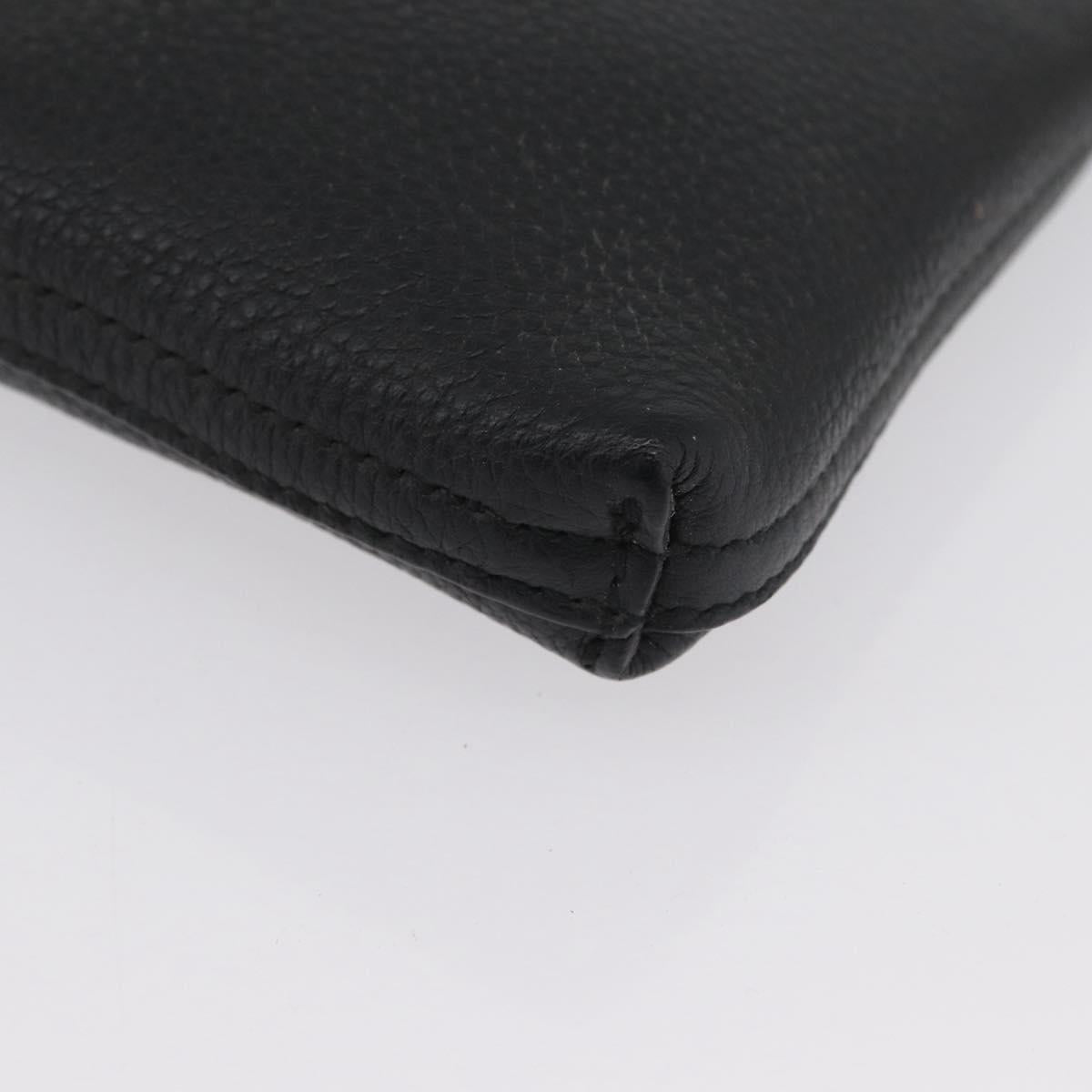 GUCCI Clutch Bag Leather Black 500981 Auth BSZ359