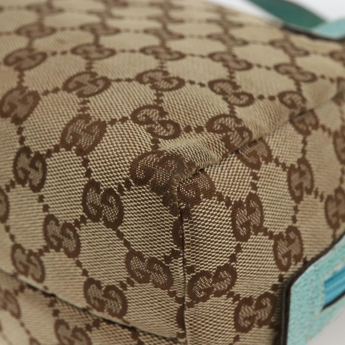 GUCCI GG Canvas Hand Bag Beige 124542 0416 Auth BSZ369