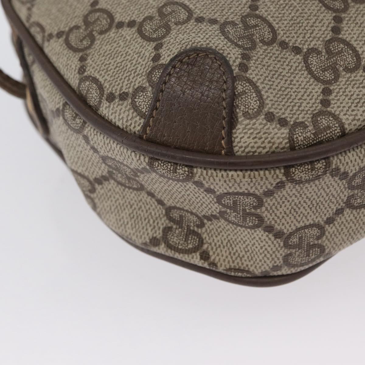 GUCCI GG Supreme Web Sherry Line Bag PVC Beige Gold 89 02 066i Auth BSZ370