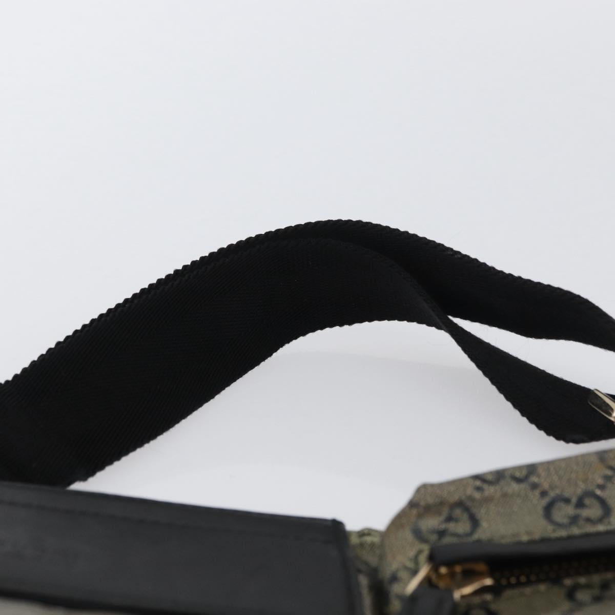 GUCCI GG Crystal Waist bag Coated Canvas Navy Gold 28566 Auth BSZ382