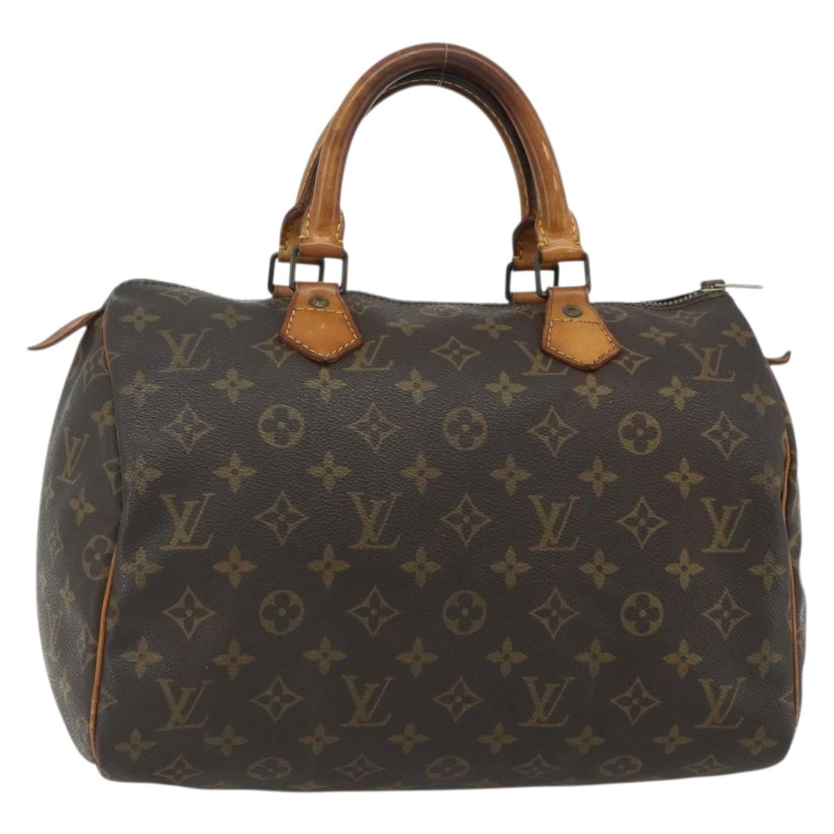 LOUIS VUITTON Monogram Speedy 30 Hand Bag M41526 LV Auth BSZ388