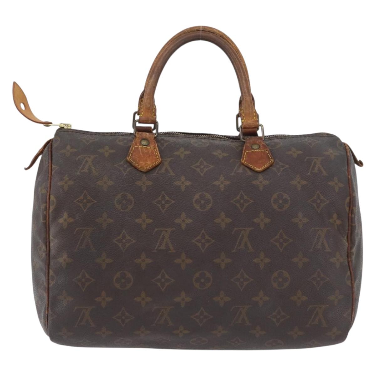 LOUIS VUITTON Monogram Speedy 30 Hand Bag M41526 LV Auth BSZ394