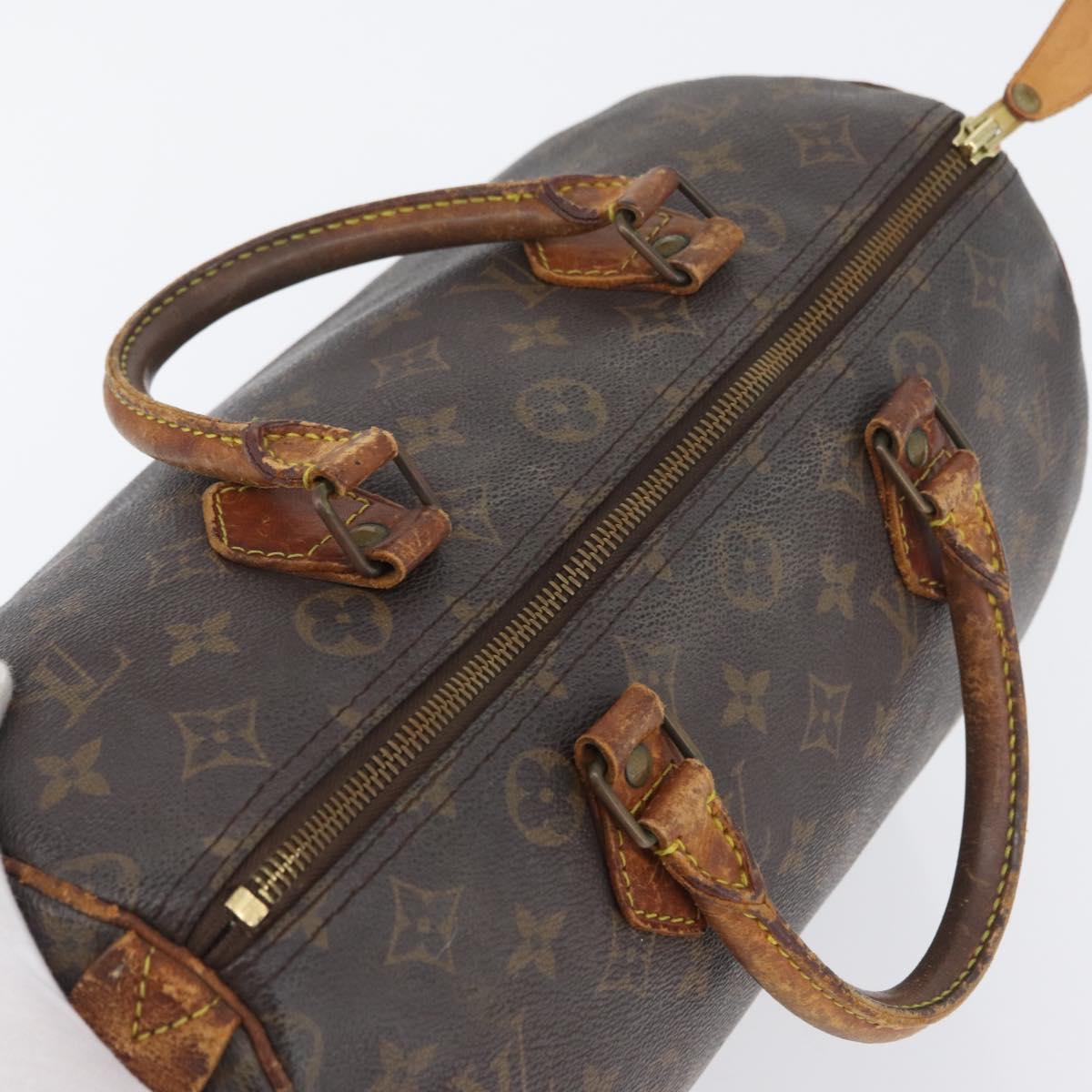LOUIS VUITTON Monogram Speedy 30 Hand Bag M41526 LV Auth BSZ394