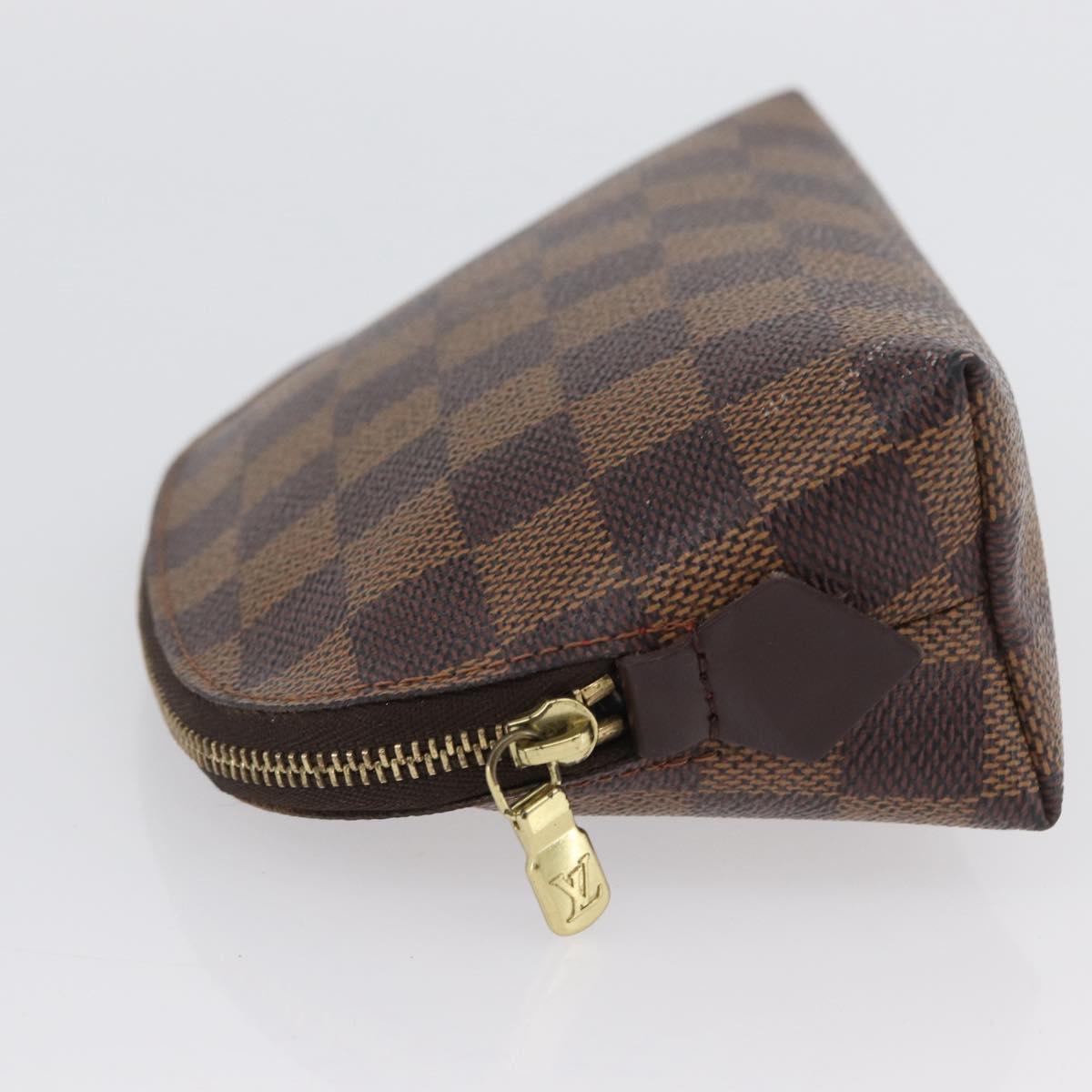 LOUIS VUITTON Damier Ebene Pochette Cosmetic PM Pouch N47516 LV Auth BSZ407