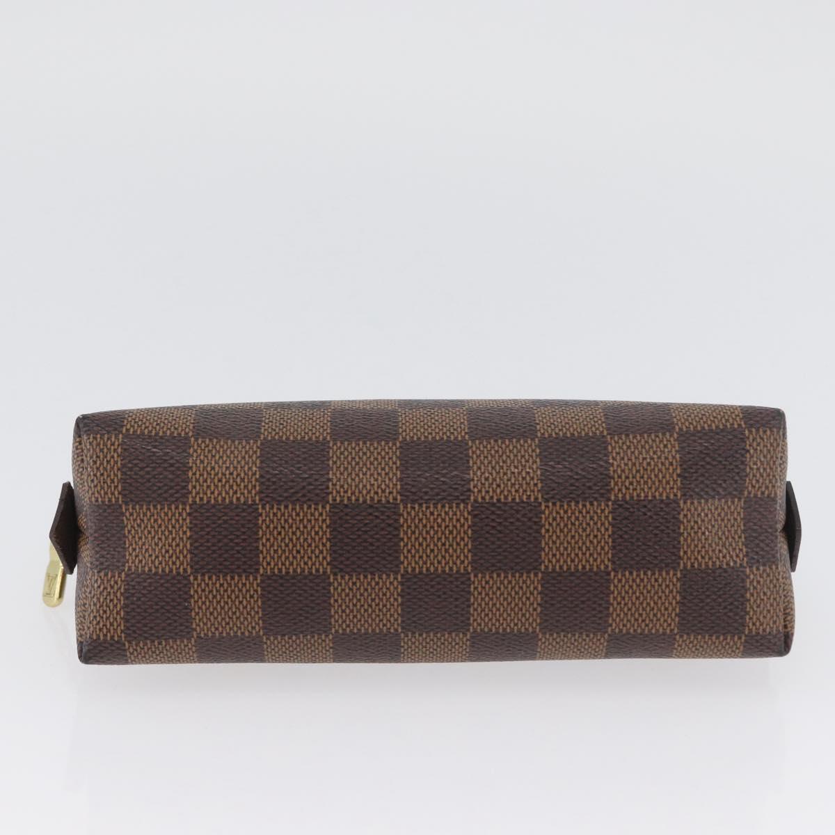 LOUIS VUITTON Damier Ebene Pochette Cosmetic PM Pouch N47516 LV Auth BSZ407