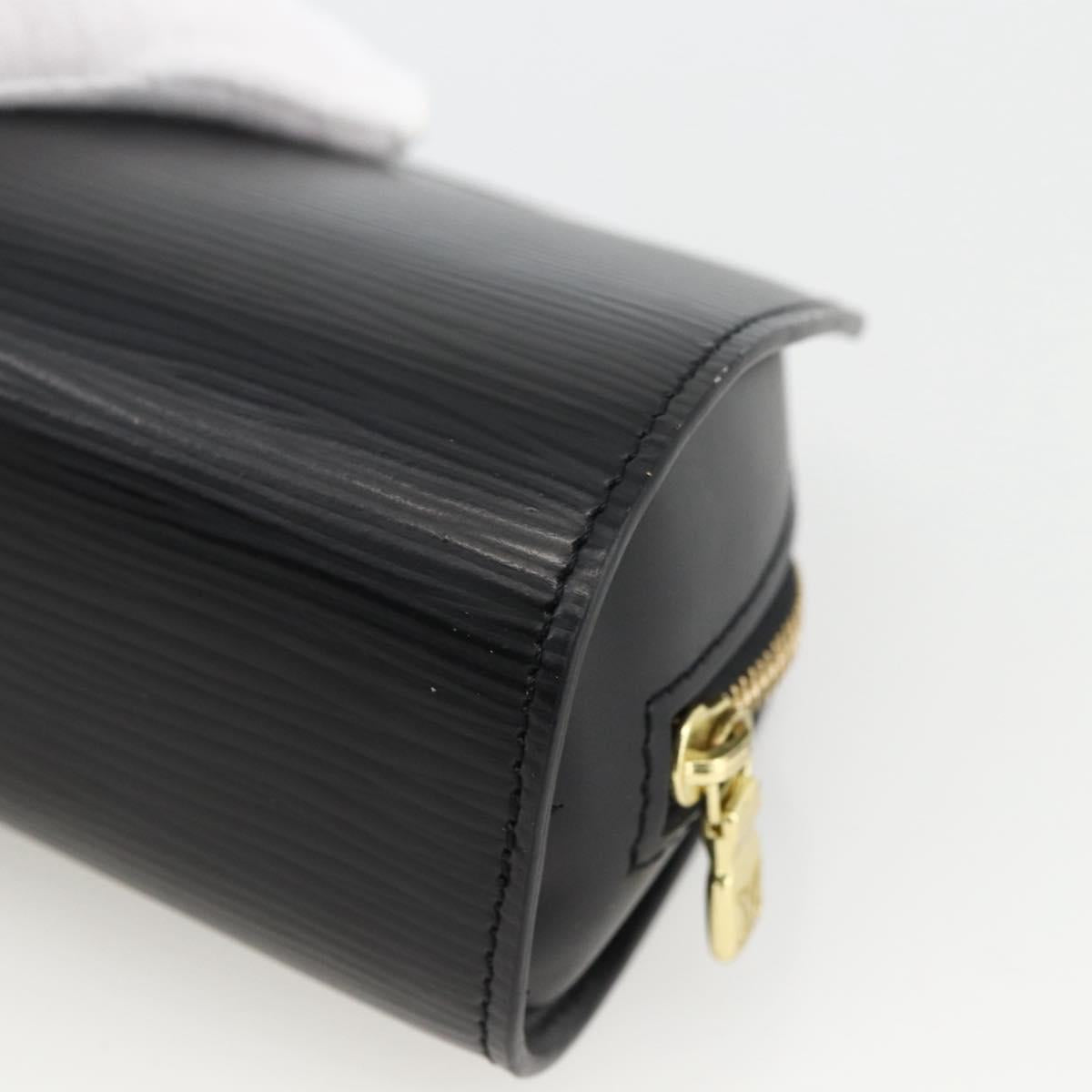 LOUIS VUITTON Epi Dauphine PM Pouch Black M48442 LV Auth BSZ408