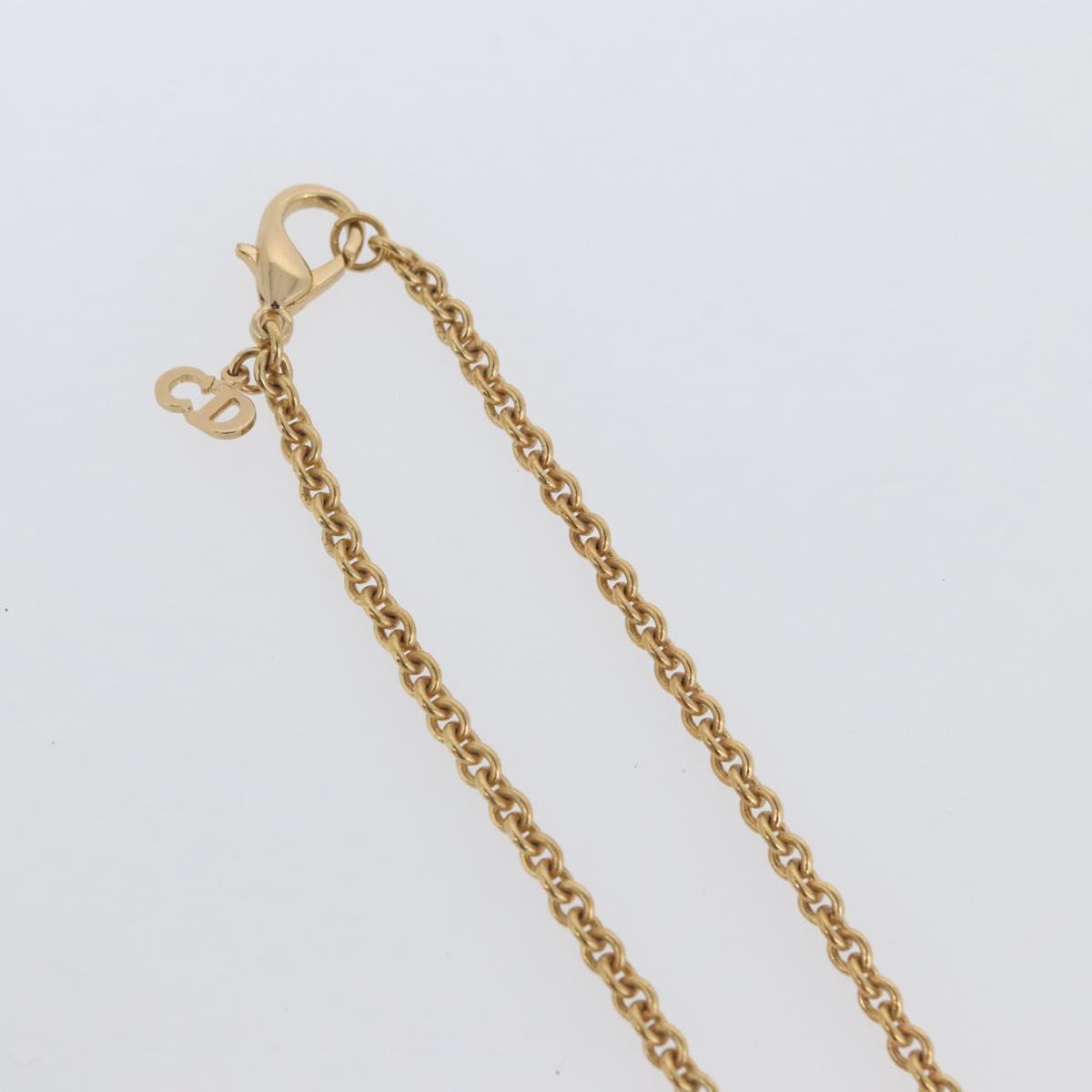 Christian Dior Necklace metal Gold Auth BSZ415